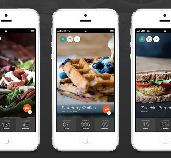 Tasty Food Mobile App Designs for Foodies